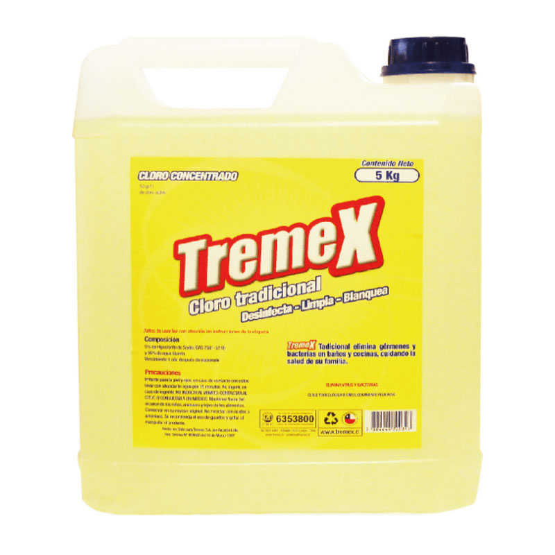 Cloro Tradicional (5%) - 5 lts - Tremex