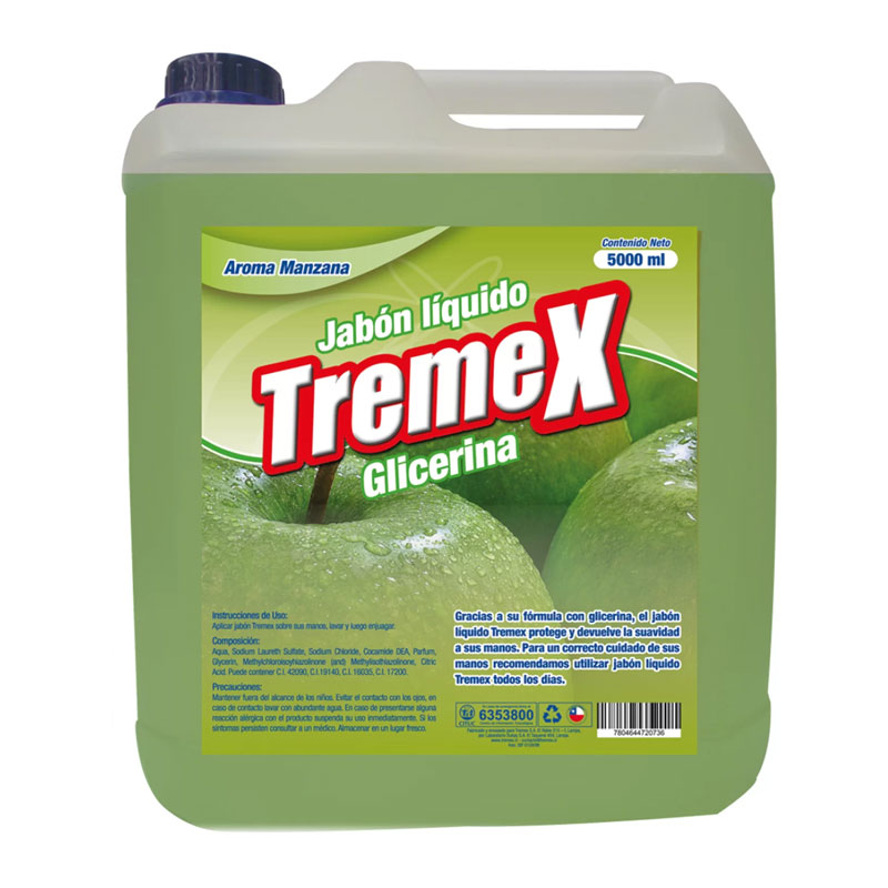 Jabón Líquido Aroma Manzana - 5 lts - Tremex