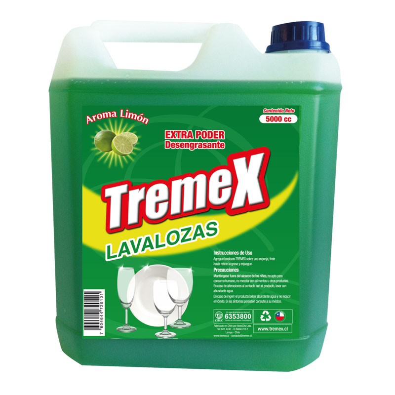 Lavaloza Líquido Aroma Limón Verde - 5 lts - Tremex