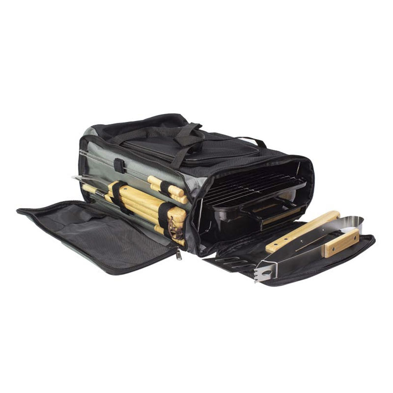 Set Bolso Cooler Parrilla y Herramientas